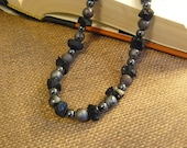 Black & Grey Man's Neckwear, Jewelry for Men, Gifts for Him