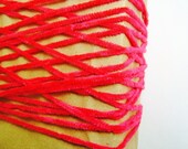 Scarlet red velveteen cording vintage style chenille velvet trim elegant and dainty wedding craft embellishment wrap supply - 5 yards