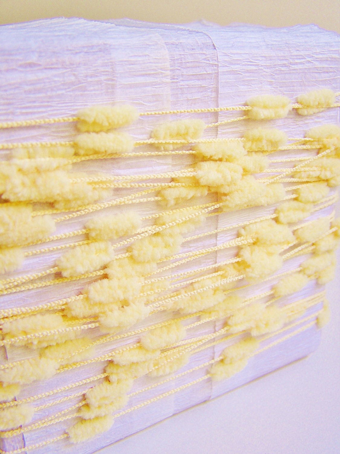 Buttercream petite Pom Pom Garland/ Trim - luxe party ribbon garland wedding embellishment craft decor supply - 5 yards