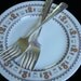 Country Love Birds. Bride And Groom Wedding Cake Forks.Vintage.