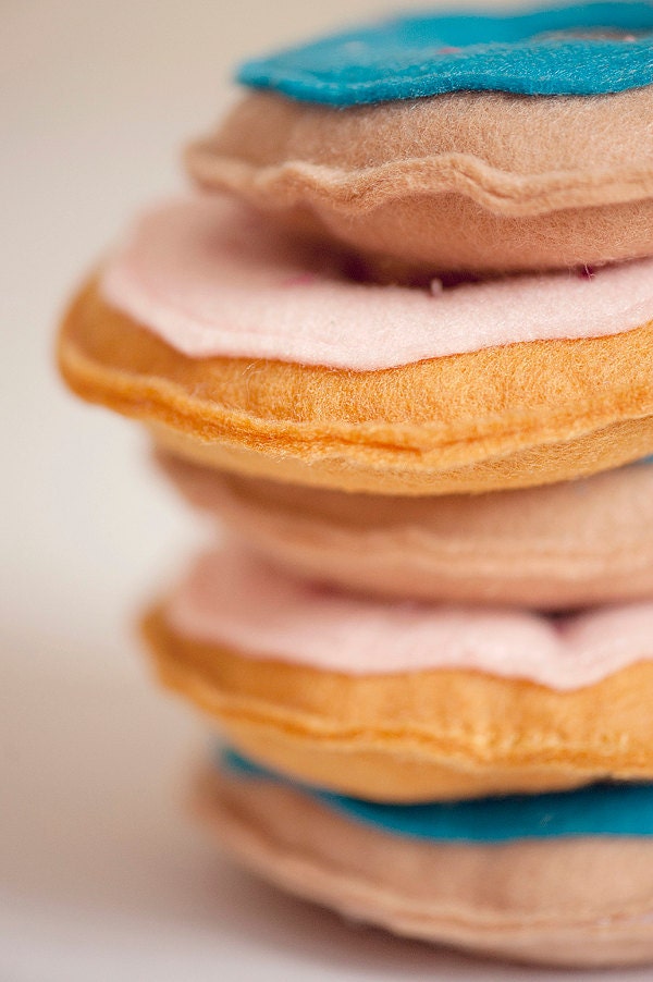 DIY Felt Doughnut Tutorial- Pattern and Instructions