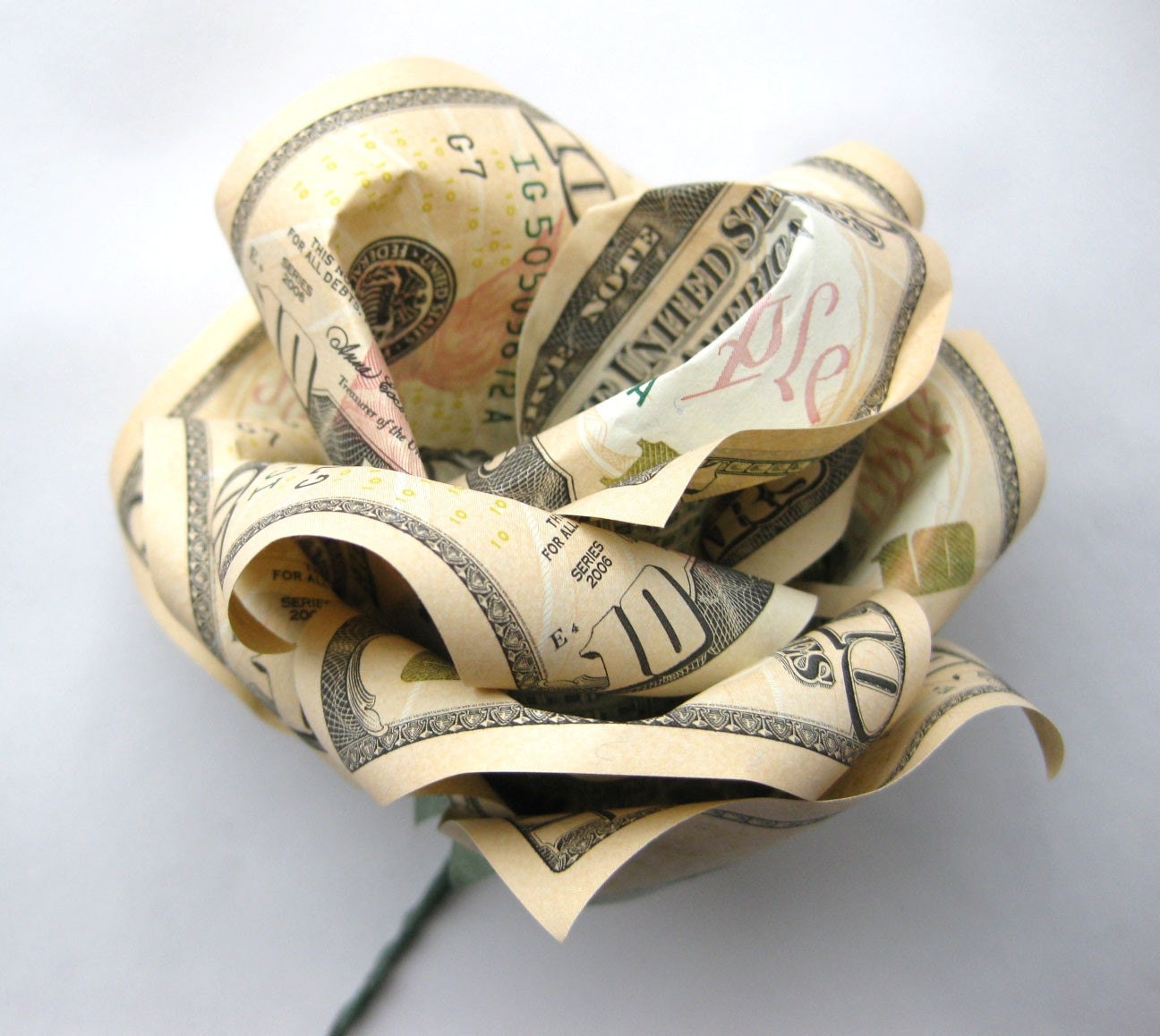 RESERVED Money Rose - 100 dollars in Origami Flowers for Ally