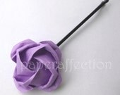 Origami Rose Bobby Pin - Lavender