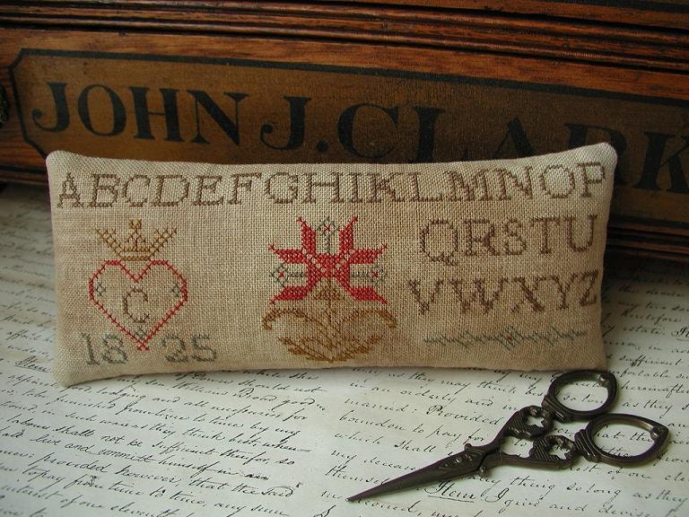 Primitive Cross Stitch Pinkeep Pattern - Chelsea's Pinkeep