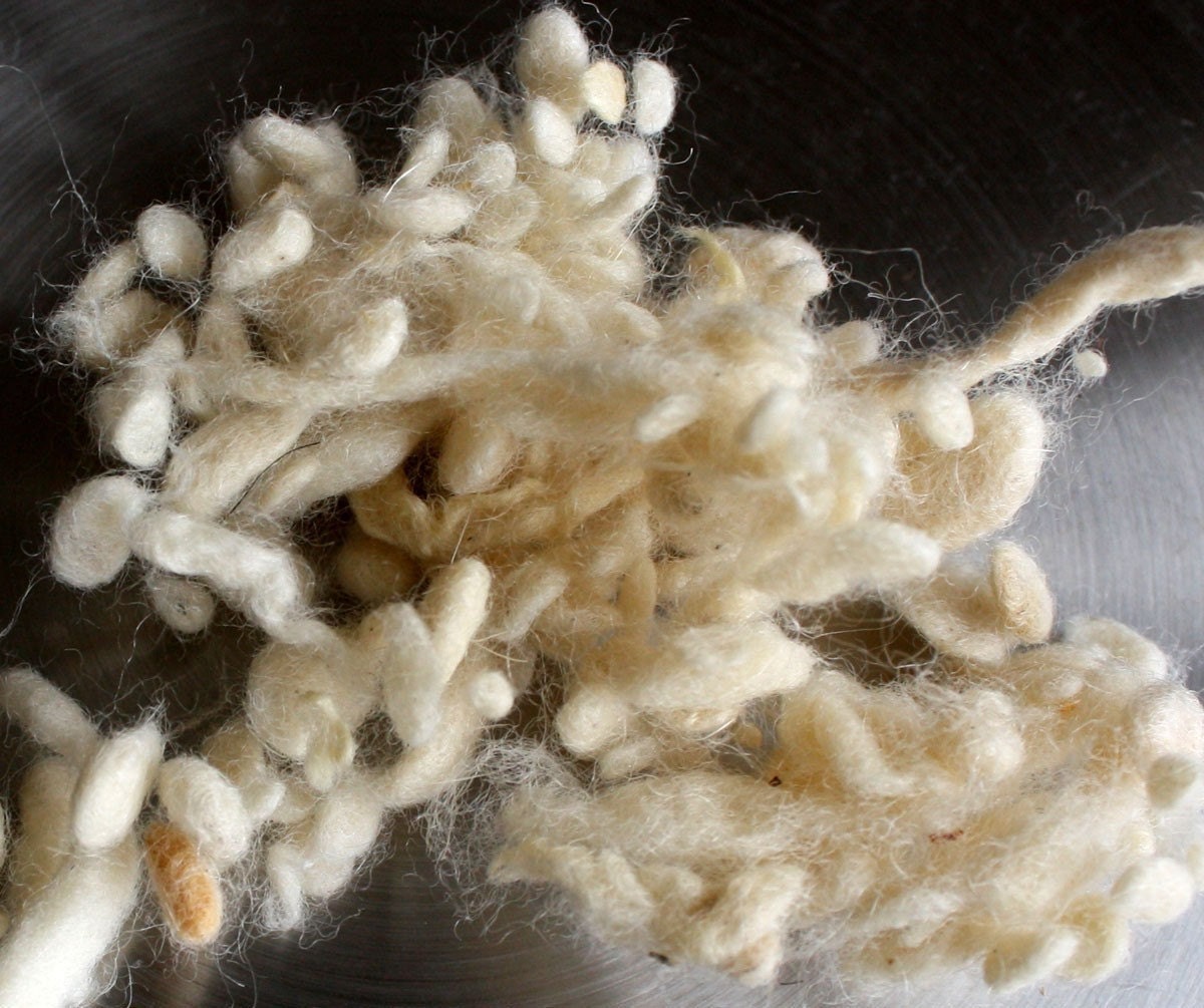 WOOL NEPPS, 50 g, WHITE