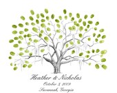 Savannah Live Oak Thumbprint Tree Guestbook Alternative LARGE