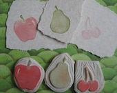 Hand Carved Fruit Stamp Set