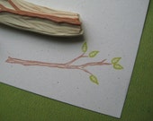 Tree Branch Rubber Stamp Hand Carved
