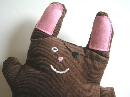 Plush Bunny Pirate in Brown Corduroy-Now in Mini Size