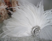 Garbo-bridal feather hairpiece-custom made to order