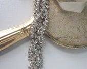 SALE Lane-braided crystals and silk headpiece-custom made to order