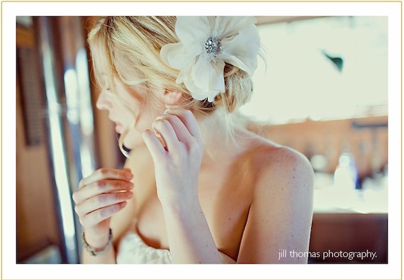 Most Adored-Poppy hairpiece with rhinestone centerpiece-custom made to order