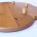 Rondo, Seder plate recycled oak wine barrel head, 6 bowls white ceramic. LIMITED EDITION Only ONE left