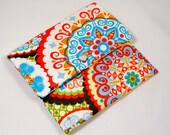 Boutique Palm Spring Green  Mini wallet - Mini Pouch- credit card wallet - Jenean Morrison Fabric