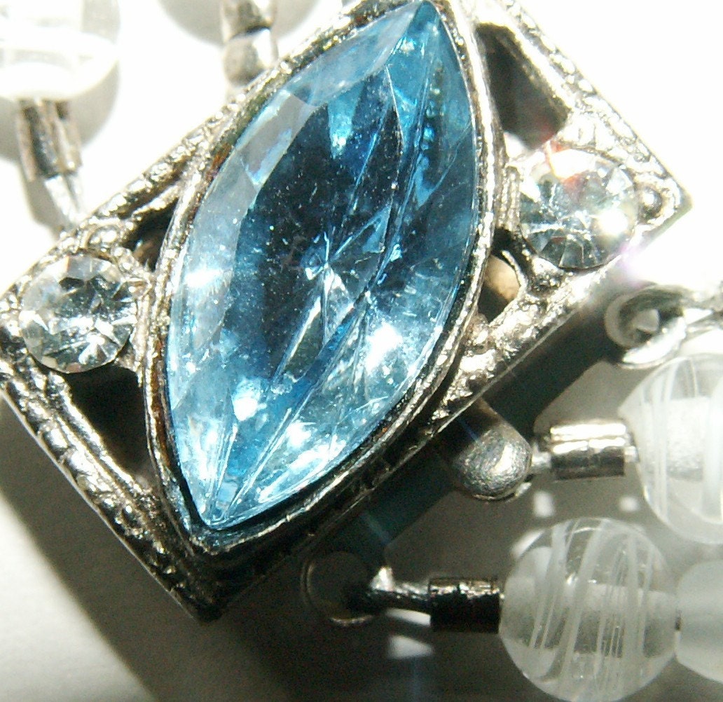 Paris Line Rhinestone Blues bracelet
