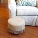 BURLAP Slipcovered Stool  ONLY 1 LEFT