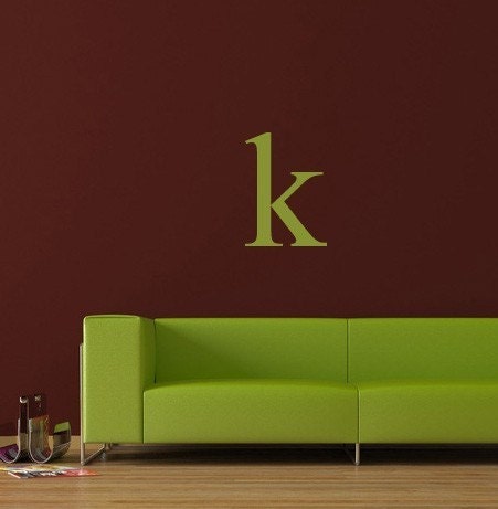 Letter monogram vinyl wall decal