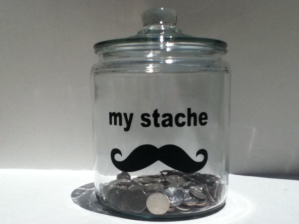 my stache  (mustache) vinyl decal FREE SHIP in basic black