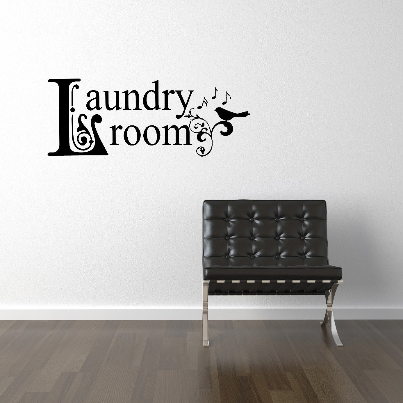 Laundry room vinyl wall decal