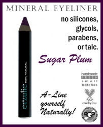 All Natural Eyeliner Pencil  Non-Comedogenic Makeup   Mineral Eyeliner Pencil in Sugar Plum biodegradable packaging