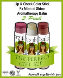 3 Pack Your Choice Aromatherapy Balms Lipstick Rx Color & Shine Lipstick Blush Mineral Makeup