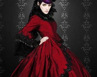 Gothic Silk Marie Antoinette Fantasy Gown Your Size Custom
