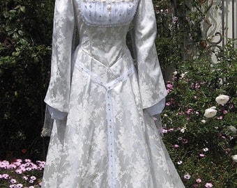 Medieval Princess Wedding Gown Custom Colors Fabric Size