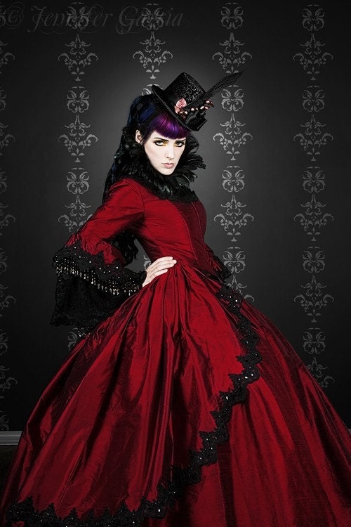 Gothic Silk Marie Antoinette Fantasy Gown Your Size Custom