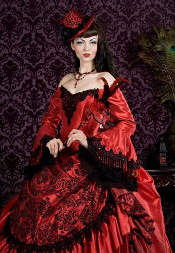 Gothic Victorian Steampunk Antoinette Fantasy Masquerade Gown Any Color or Size