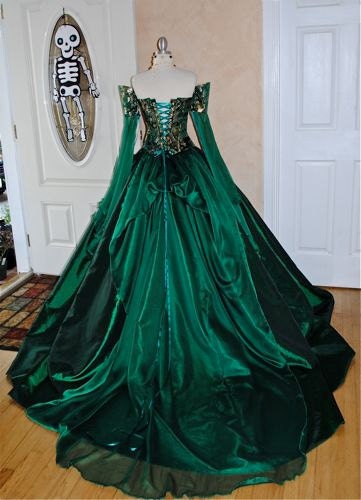 Miranda Medieval Corset Gown Silk and Chiffon Custom