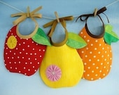 SALE - PDF ePattern for Apple, Pear and Pumpkin Baby Bib Sewing Pattern