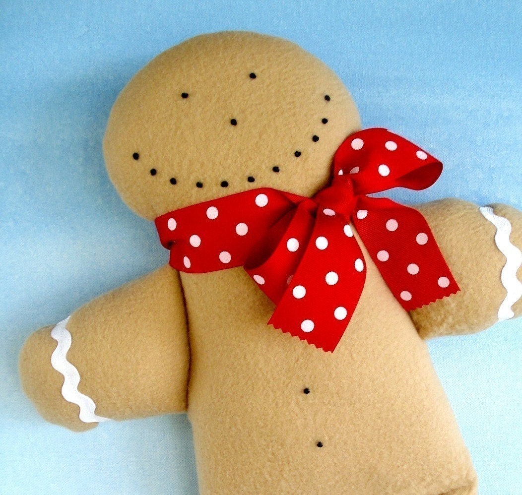 SALE - PDF ePATTERN for Gingerbread Man and Snowman Doll-Gift Holders