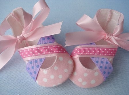 SALE - PDF ePattern Ballet Style Baby Shoes - Booties with Ribbons Sewing Pattern
