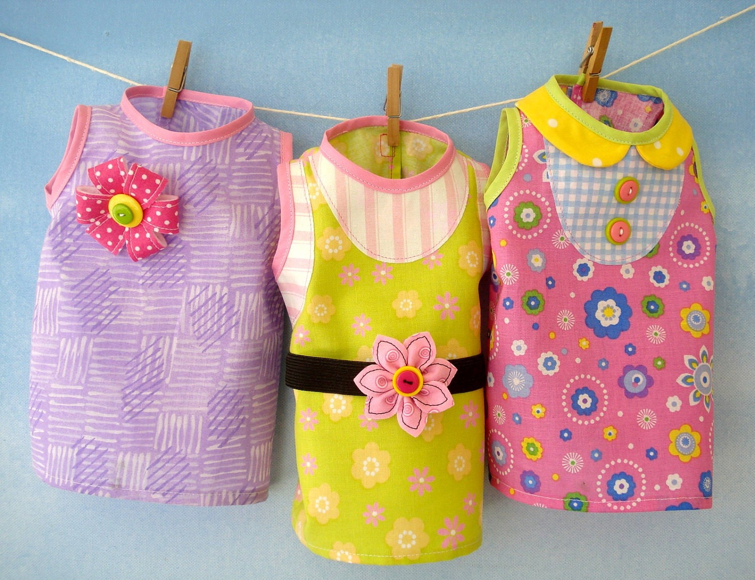 18 inch American Girl Doll Clothes Sewing Pattern - Dress and Hair Accessories - PDF ePattern
