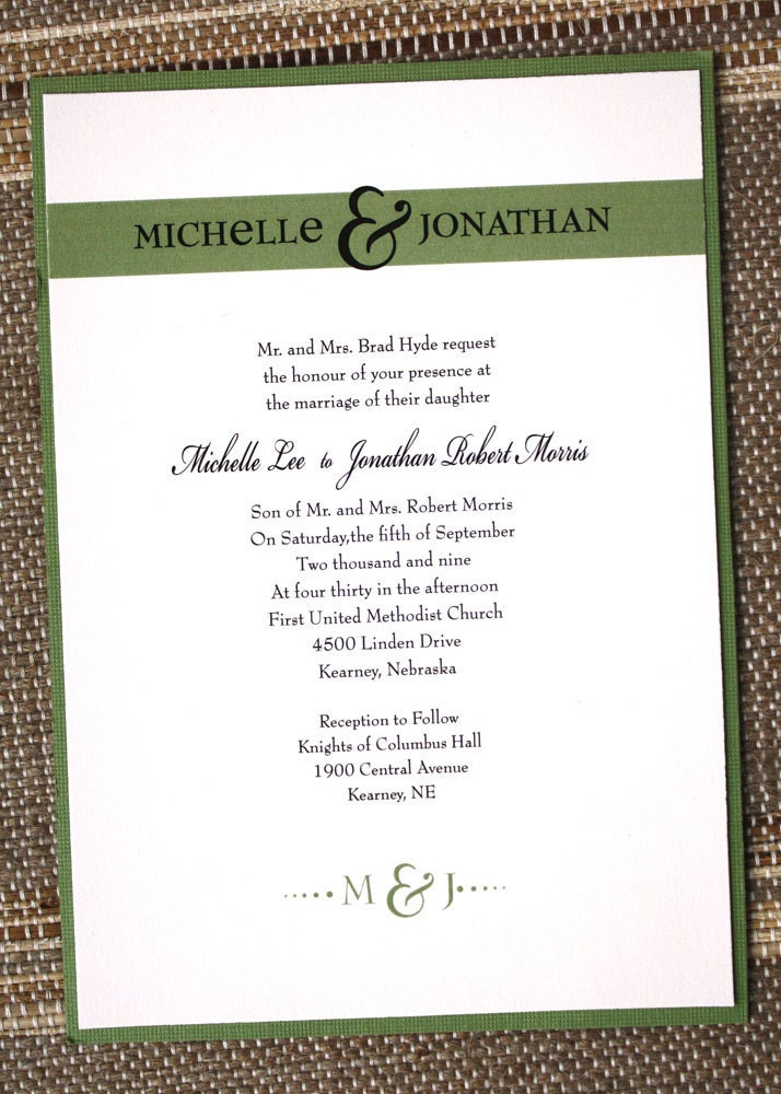 Simplicity Wedding Invitation