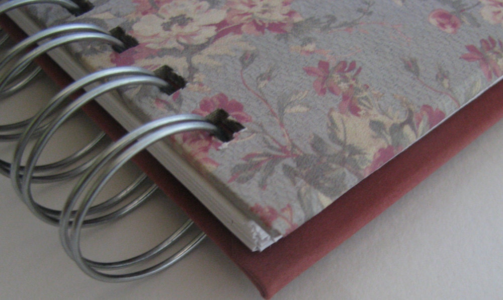 Cash Envelope System Wallet with Vintage Look Floral Red & Blue Cover