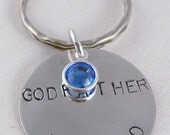 Godfather Keychain Custom Personalized Hand Stamped