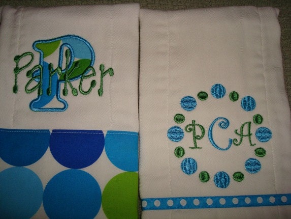 Parker Personalized Set of Burps - Name and /or upto 3 initials