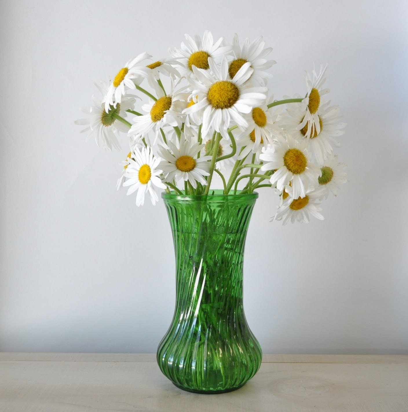 vintage green hoosier vase