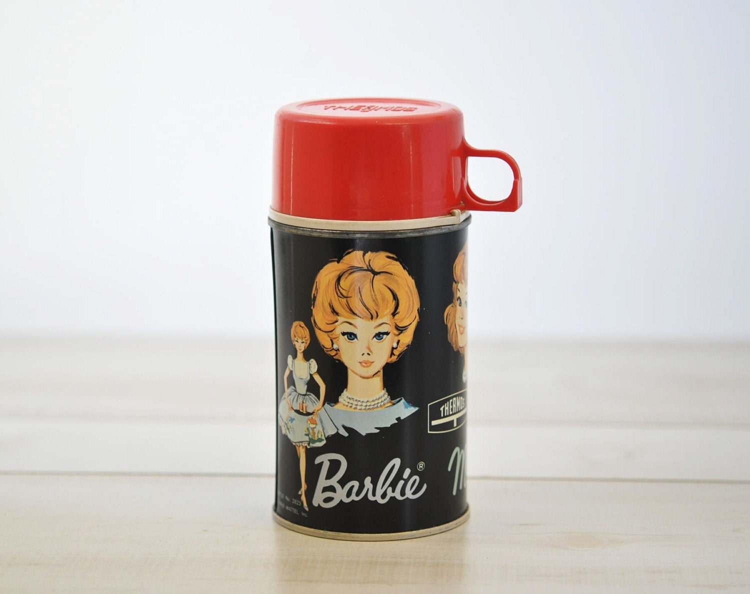 1965 Barbie, Midge, Skipper vintage Thermos--treasury item.