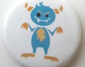 Cute Monster Pin Back Button