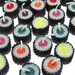 Green Spinach Sushi Japanese Favor Party Candle Beeswax Fake Faux Food Japan Gift