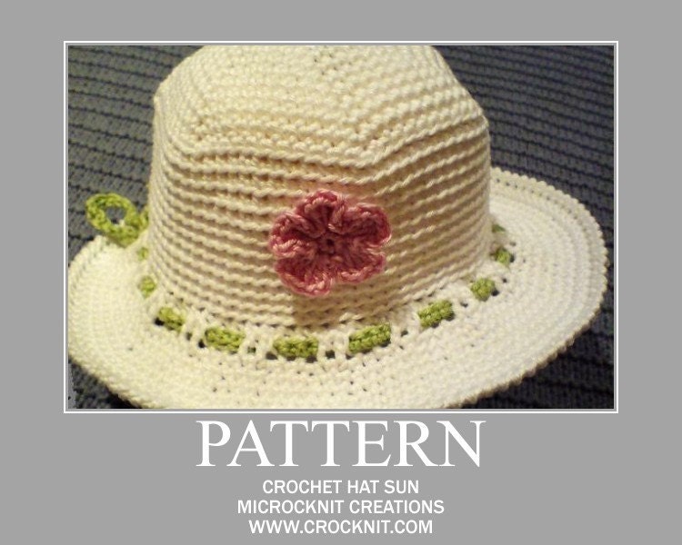 PATTERN Crochet Hat SUNSHINE summer sun  Instant pdf download