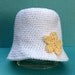 Sweetheart Bucket Hat sun summer spring valentines heart pink brown custom crochet applique adult child baby toddler teen