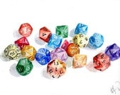 Oodles of Dice original 11 by 15 inch watercolor