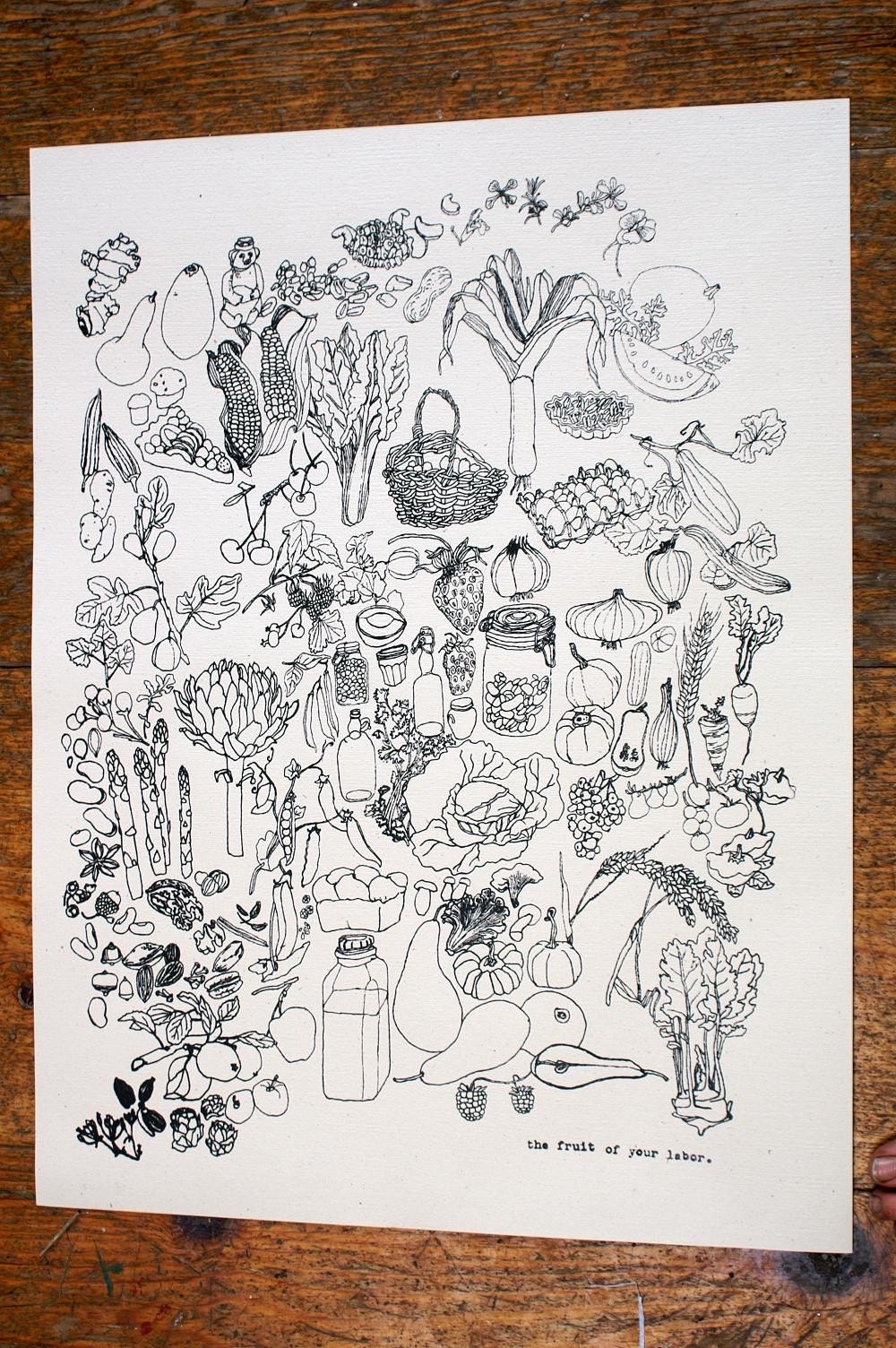 the fruits of your labor poster by Brooke Budner