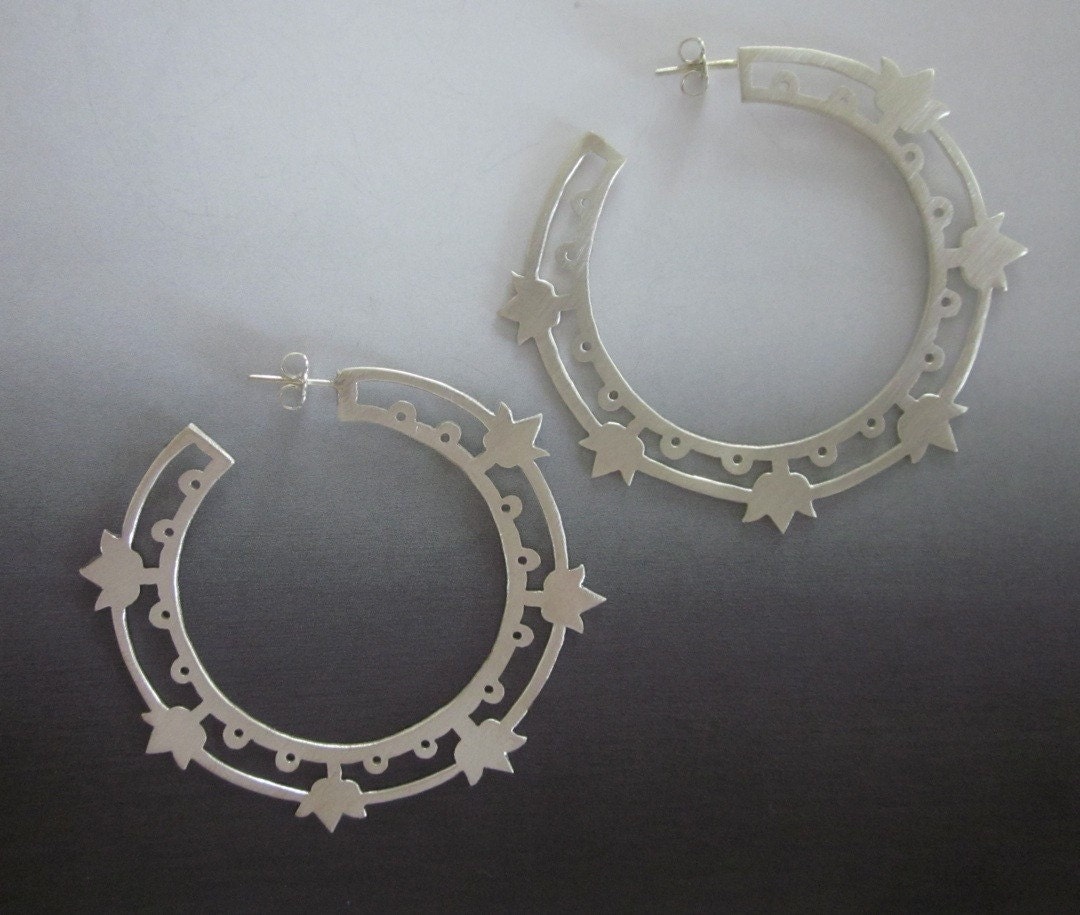 X Large Hex Hoops