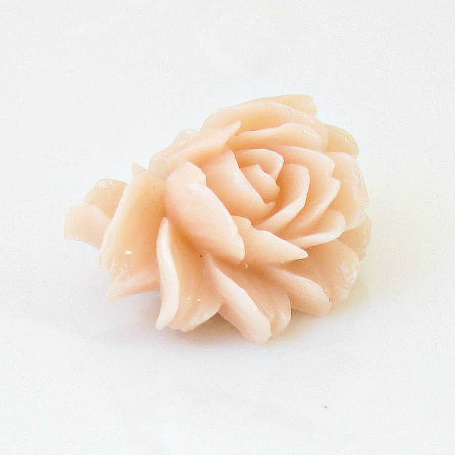 Creamy Peach Flower Brooch, Scarf Pin, Art Deco, Accessory
