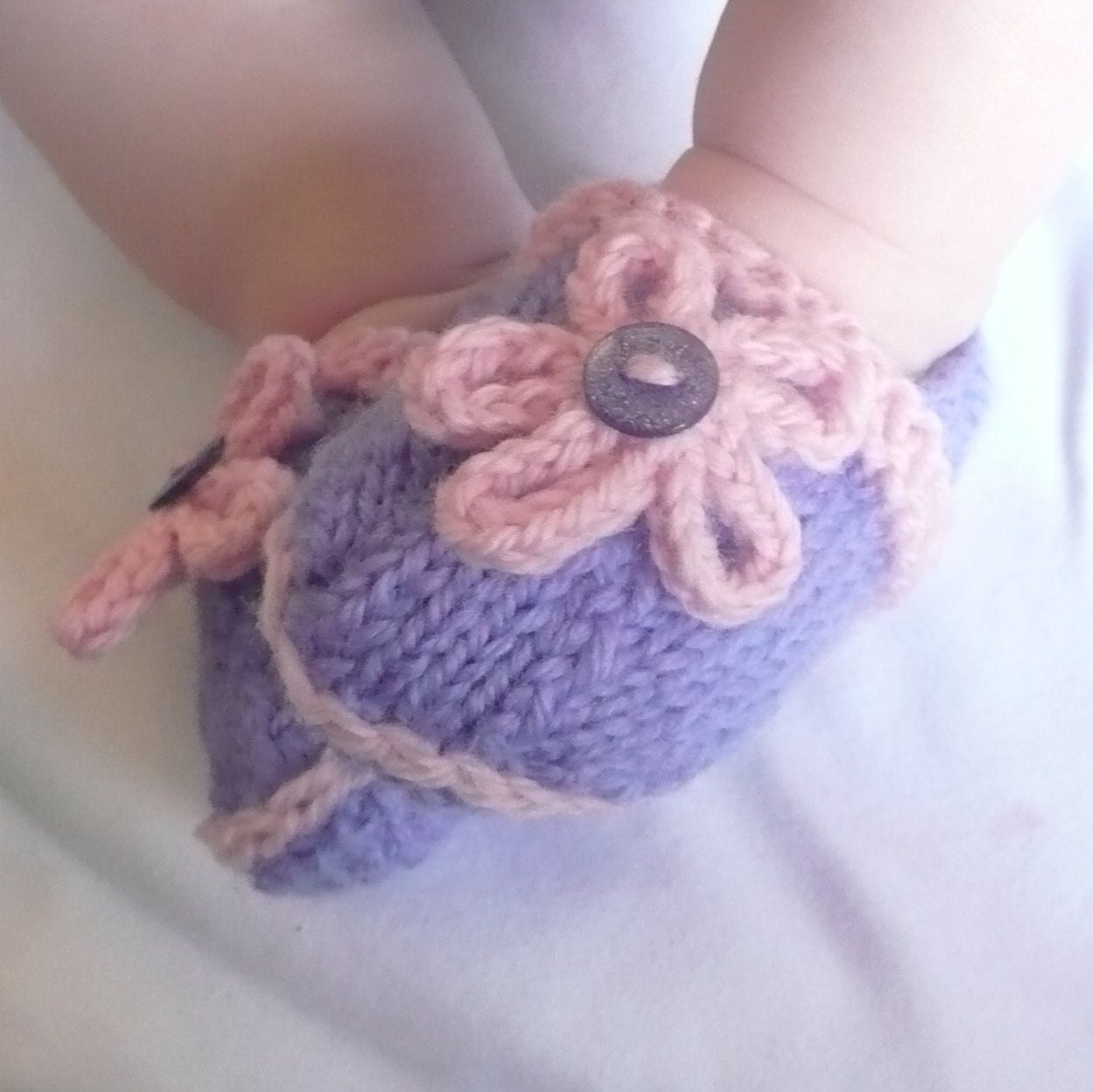 Knitting PATTERN BABY Booties Baby Flower Power Shoes - Instant DOWLOAD