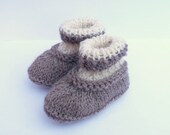 Knitting PATTERN BABY Booties  All in One Baby Shoes  - Instant download